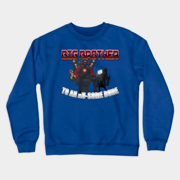 Skibidi Toilet Autism Brother Titan Speakerman Crewneck Sweatshirt by Dig on America Podcast